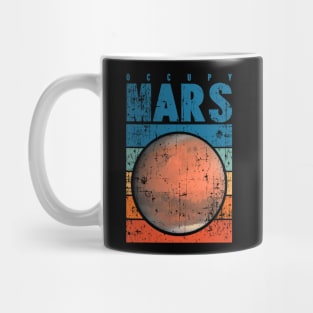 Occupy Mars retro Mug